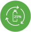 25% plastic reciclat